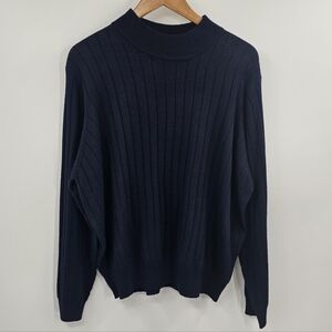 Navy Blue Merino Wool Sweater NWT Size 2X